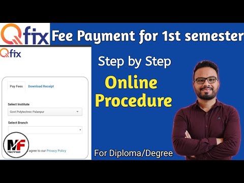 How to pay online fees on eduQfix portal| Diploma first semester fees payment online procedure
