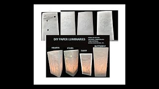 DIY-PAPER LUMINARIES, 4 DESIGNS, Home Decor, Wedding decor, Party decor