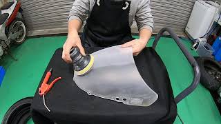 【ヘッドライトスチーマー】バイクのスクリーンにかけてみた。NSR250R