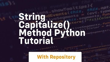 String capitalize method python tutorial