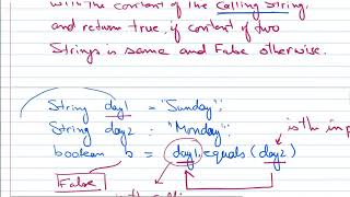 String - Video 3  String Methods:  equals, compareTo and concat methods