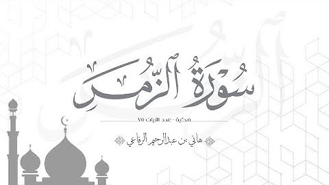سورة الزمر | القارئ هاني الرفاعي