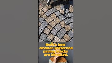 Here’s how circular-patterned paving blocks are installed