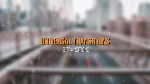Universal Transitions Premiere Pro Presets