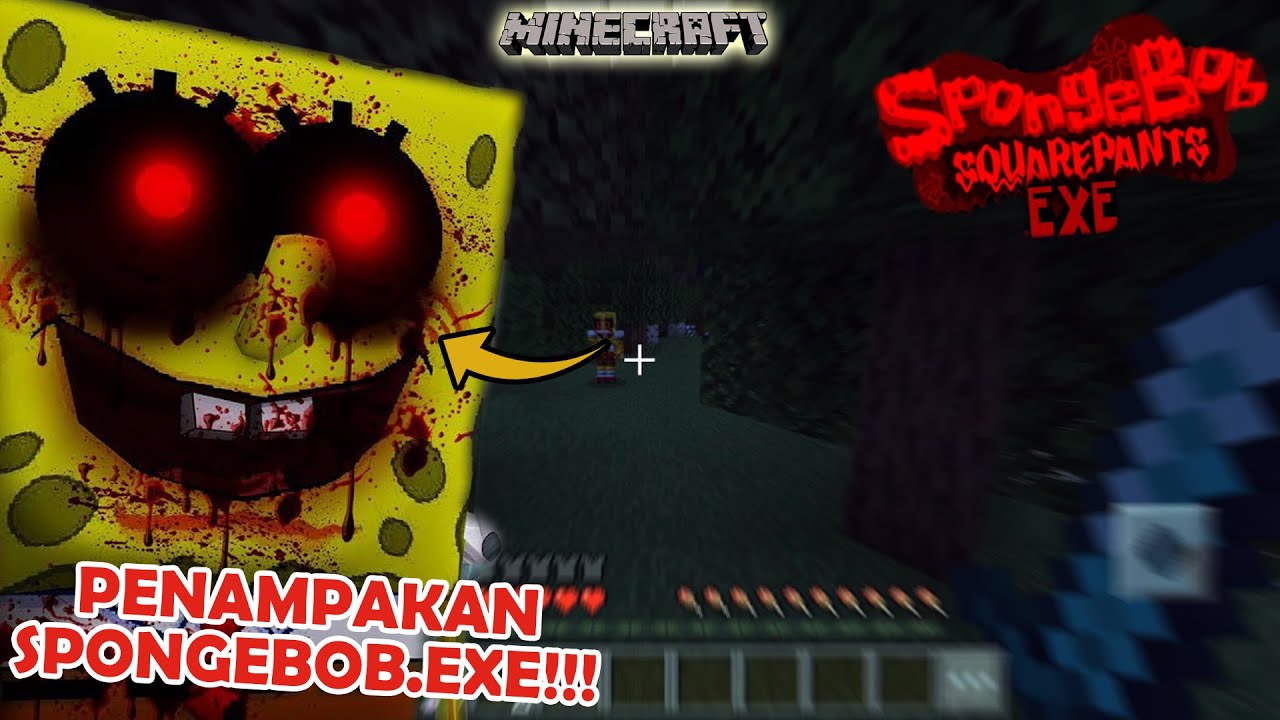 PENAMPAKAN SPONGEBOB.EXE DI MINECRAFT! SPONGEBOB KERASUKAN RED MIST ...