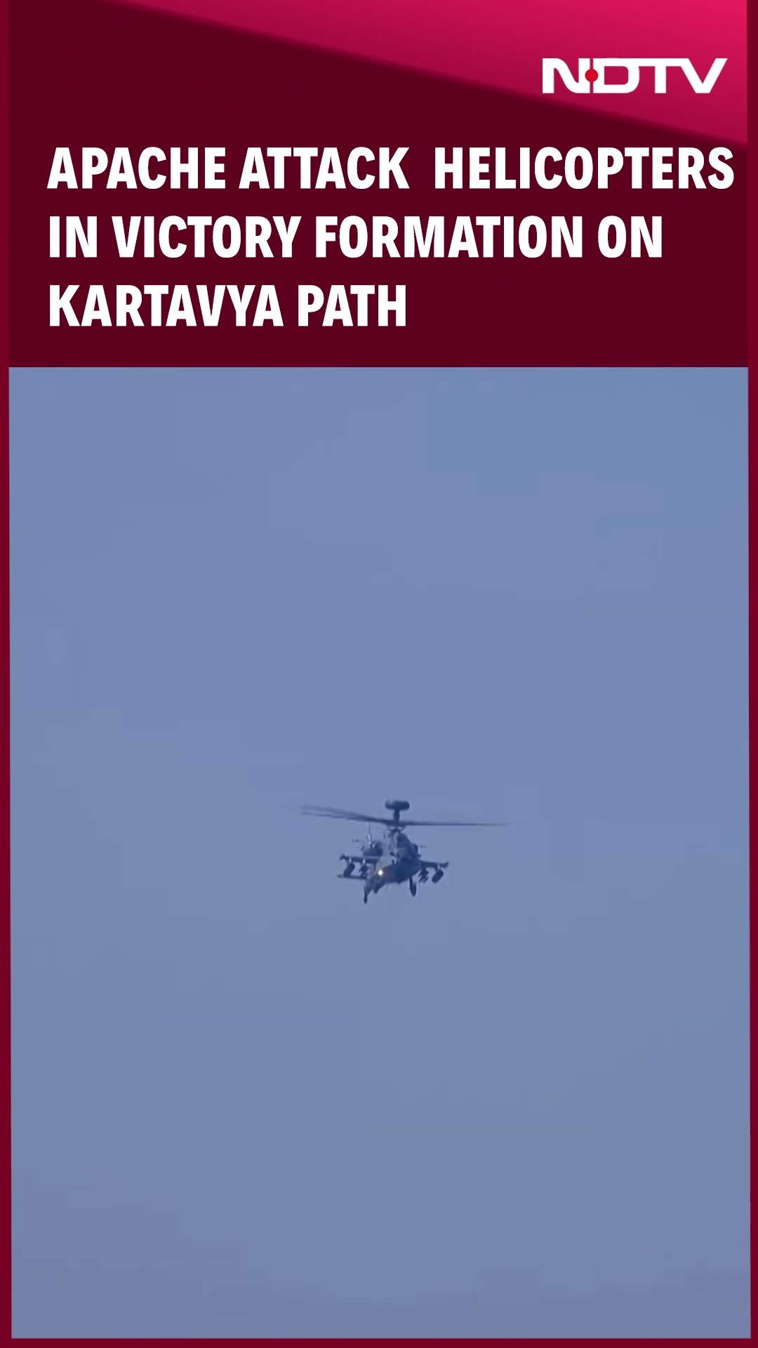 Apache Attack Helicopters In Victory Formation On Kartavya Path On Republic Day