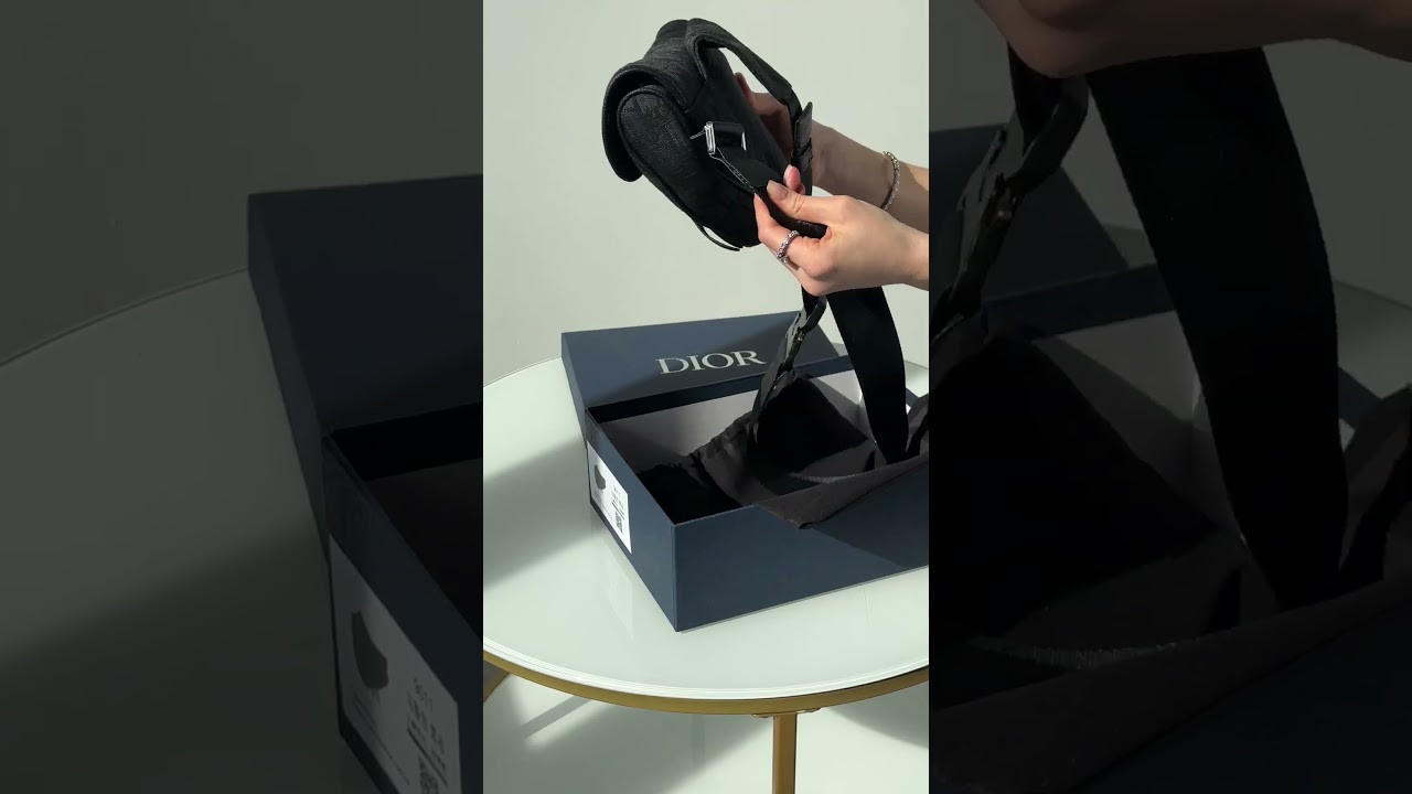 🏷 Dior Saddle Bag Black Dior Oblique Jacquard ⏩️