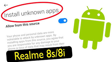 How to Enable Realme 8s/8i Unknown Source | Realme 8S 5G Unknown Sources Settings