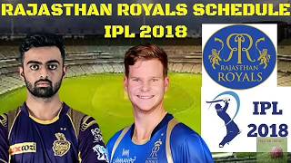 Rajasthan Royals Fixtures IPL 2018 | Rajasthan Royals RR Schedule Matches IPL 2018 ( English )