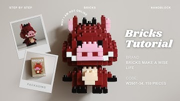 How to Build Pumbaa Disney Ivory Pig Building Blocks | Bricks Make a Wise Life w2601-34 Tutorial