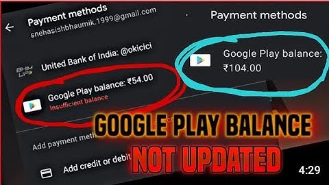 Insufficient Google Play Balance Error || Google Play Balance Not Showing In Free Fire