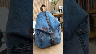 Free Pattern - Folded Backpack From Old Jeans