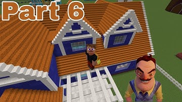 How to build Atlantic Craft Hello Neighbor Alpha 2 House - Part 6 - Roof