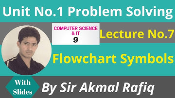 9th Computer Science || Chapter No.1 || Flowchart Symbols  || Akmal Rafiq