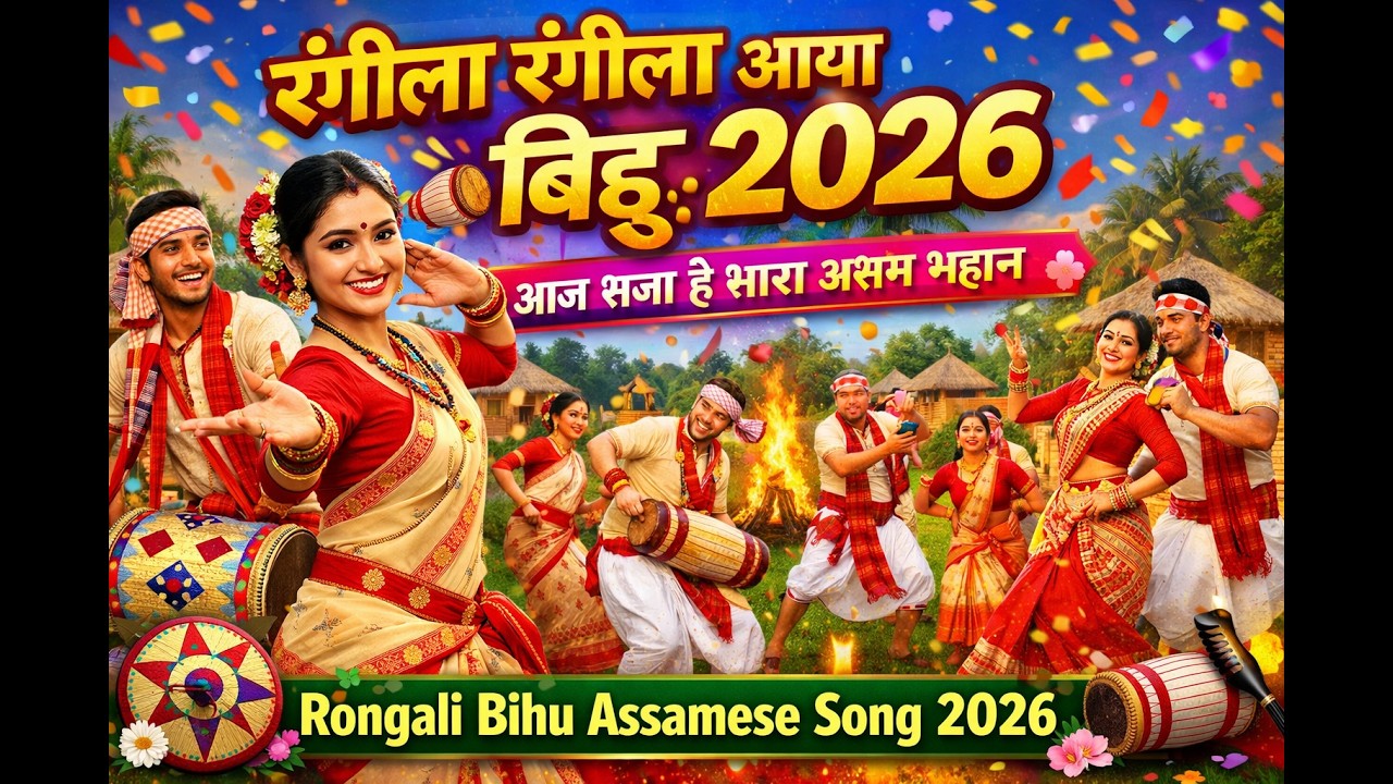 🌸 रंगीला रंगीला आया बिहू 2026 | आज सजा है सारा असम महान | Rongali Bihu ...