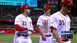 CHC@CIN: Duvall belts the Reds' second three-run shot