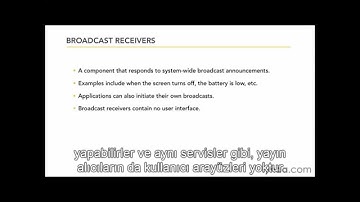 Android Programlama Ders 5 - Android Uygulama Bileşenleri