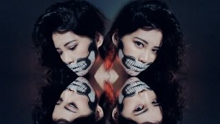 HALF SKELETON MAKEUP TUTORIAL II HALLOWEEN