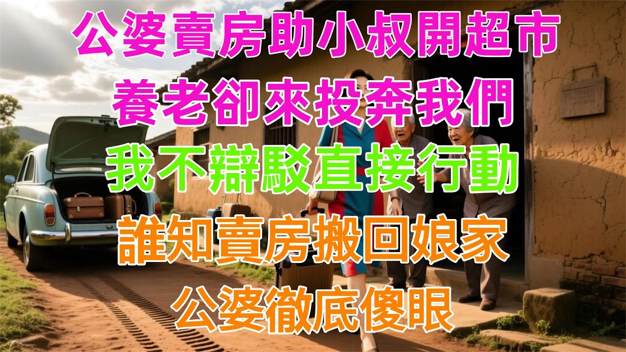 公婆賣房助小叔開超市，養老卻來投奔我們，我不辯駁直接行動，誰知賣房搬回娘家，公婆徹底傻眼#為人處世#生活經驗#情感故事#故事#小說#戀愛#情感#婚姻