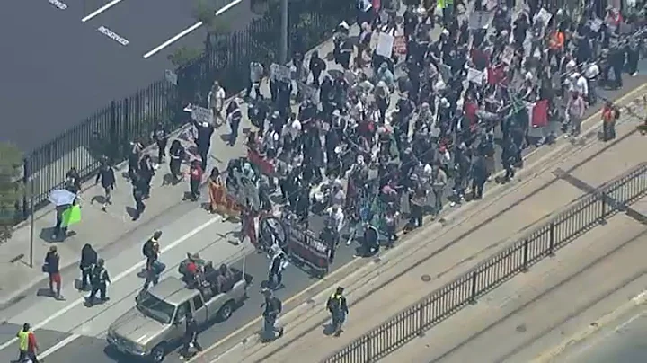 Immigration protest underway in LA