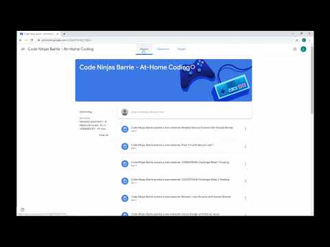 Code Ninjas Google Classroom Tutorial