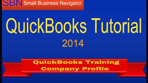 QuickBooks Pro 2014 Tutorial - How to Set Up Company profile