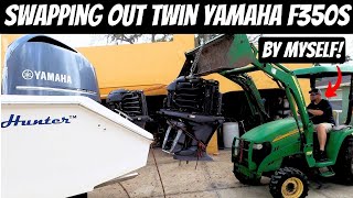 SWAPPING OUT YAMAHA F350 OUTBOARDS SOLO- Changing Out Blown Yamaha F350 Outboards DIY by Jacked Up Fishing 1,456 views 1 month ago 24 minutes