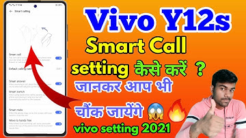 Vivo Y12s Me Smart Call Setting Kaise Kare | How To Smart Call Setting Vivo Y12s  | Tech Boy Mukesh