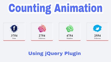 Counter js: Easy way to Make Counting Up Number Animation Using Jquery Plugin in Hindi 2020