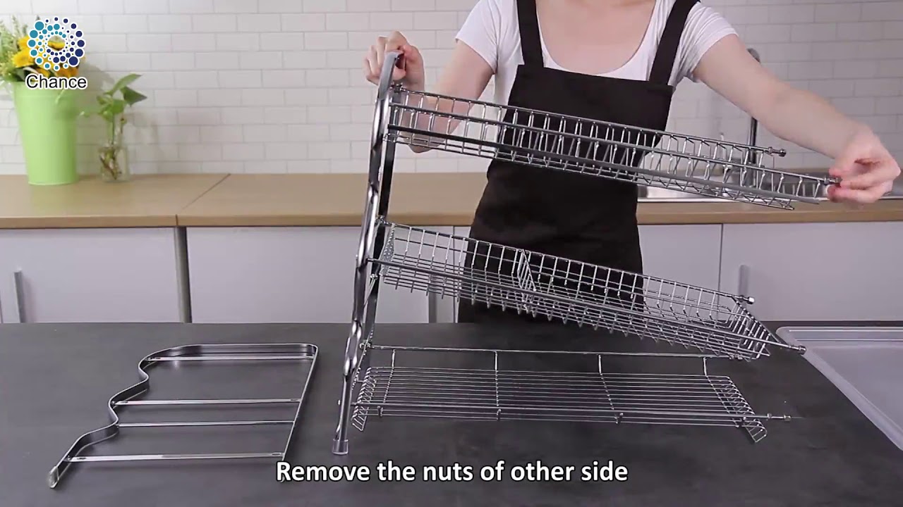 3-Layer Stainless Steel Kitchen Organizer Rack - Dish Drying