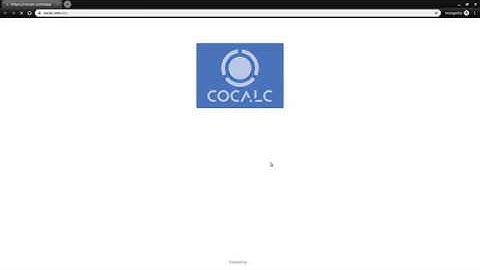 CoCalc Online Computing Environment - Test Run