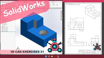 SolidWorks | 3D CAD EXERCISES 21 | StudyCadCam | Solution Tutorial |