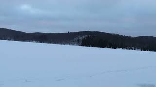 Nature Clip  38  Before Dawn On Snow Cover (Lake Calm & Relaxing Sounds)
