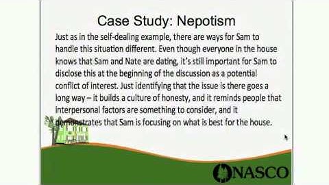 Board Roles & Responsibilities - Conflicts of Interest - 2 of 2 - Case Studies