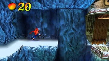 Crash Bandicoot 2: Cortex Strikes Back (PAL) 100% Walkthrough #009 Level 6: Snow Biz (1/2)