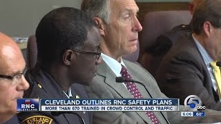 Cleveland Police training for crowd control, traffic and dignitary protection during RNC