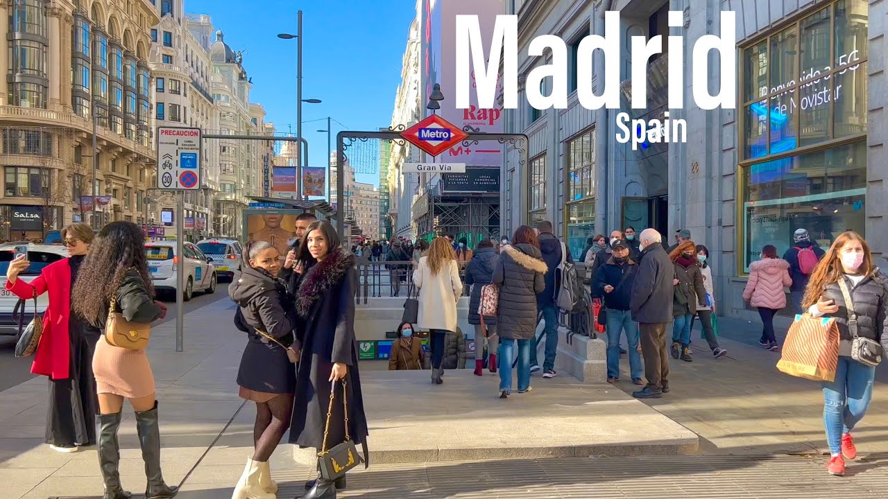 Madrid, España | Tour Urbano a Pie 4K | 31 mar 2022
