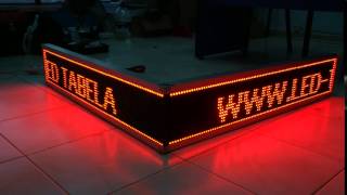 90 Derece Köşeli Kayan Yazı Led Tabela