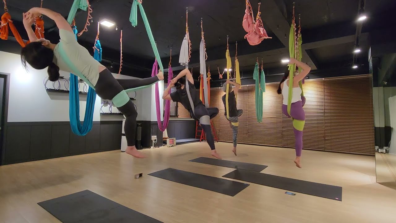 플라잉 요가 60분 수업 #yogalife #aerialyoga #aerial #플라잉초급 #플라잉스트레칭 #플라잉요가