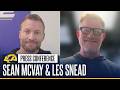 Sean McVay &amp; Les Snead On First-Round Pick Scenarios, Jimmy Garoppolo's Future &amp; Secondary Depth