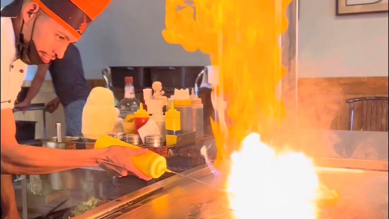 Sir Chef R Fireshow Exhibition by Sir Chef || Tokyo Japanese Steak House & Sushi ...