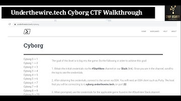 Underthewire.tech Cyborg CTF Walkthrough