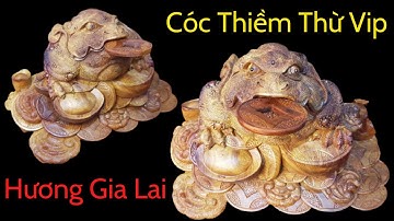 Cóc Thiềm Thừ Gỗ Hương Mẫu Mới Da Sần 31x50x23cm | Mua Trả Góp LS 0%