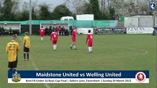 Kent FA U16s Boys Cup Final | Maidstone United vs Welling United