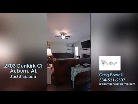 2703 Dunkirk Court, Auburn, AL home video tour