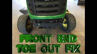 John Deere   Husqvarna  Craftsman  Toe out FIX  Steering Alignment