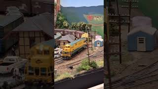 Freight Train! #train #shorts #modeltrains #hoscale #locomotive #modelrailroad #trainvideo #layout