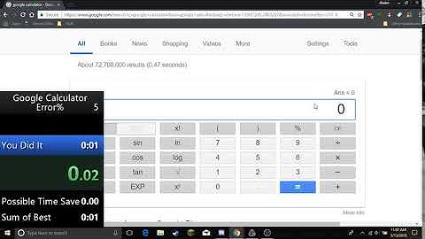GOOGLE CALCULATOR ERROR% SPEEDRUN IN 1.41