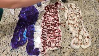 Dyepot Weekly #13 - Spin into Gold: Handpainting Superwash Wool/Nylon Roving with Food Coloring