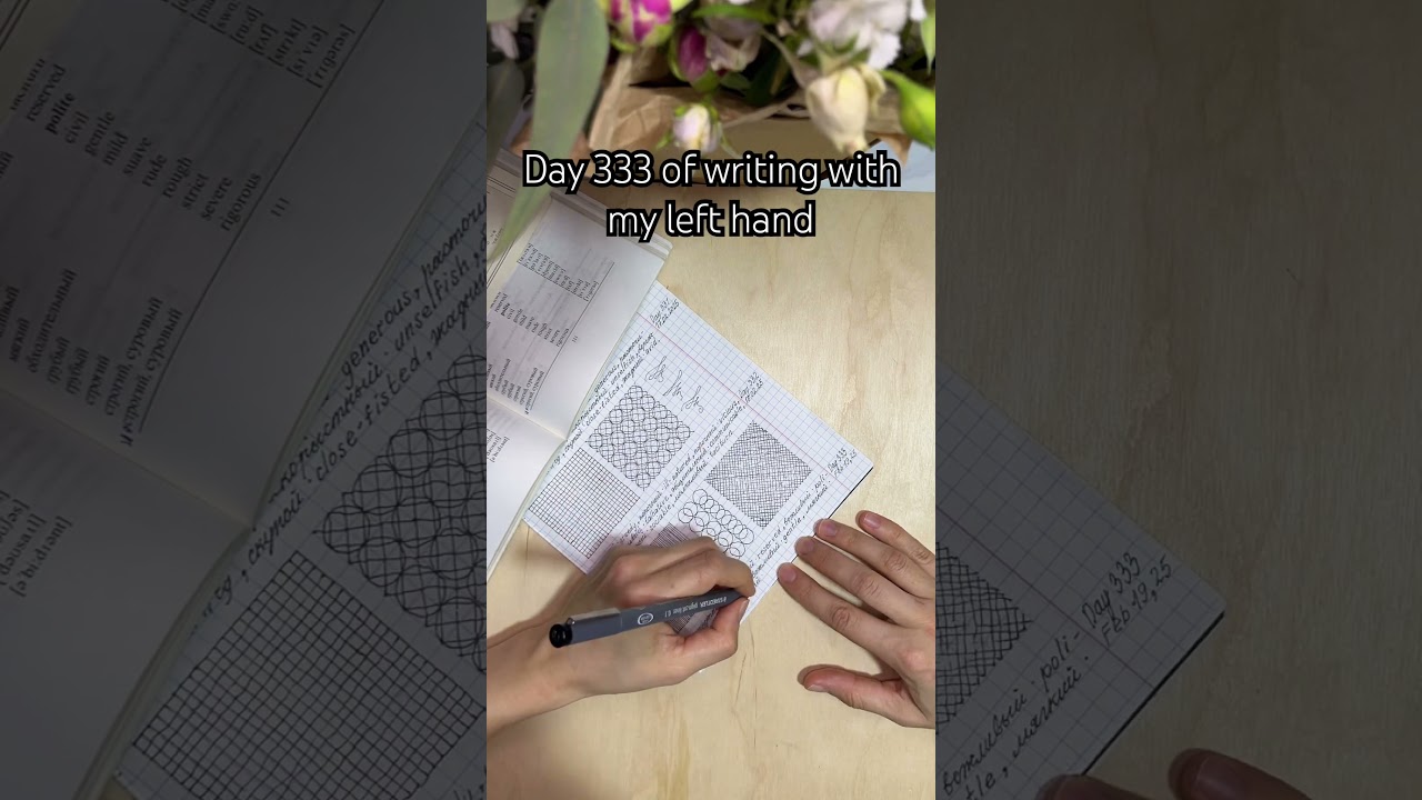 Day 333 of writing with my left hand. A right-handed person writes with his left hand every day